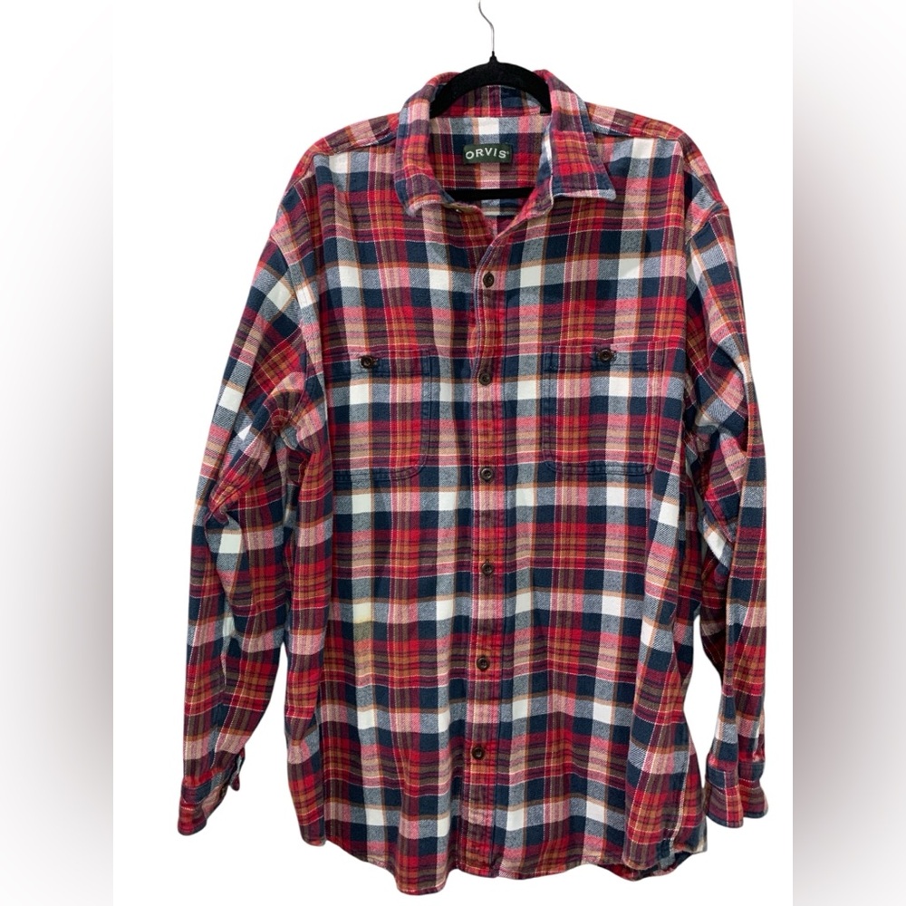 Orvis men’s Heavy cotton flannel shirt / shacket